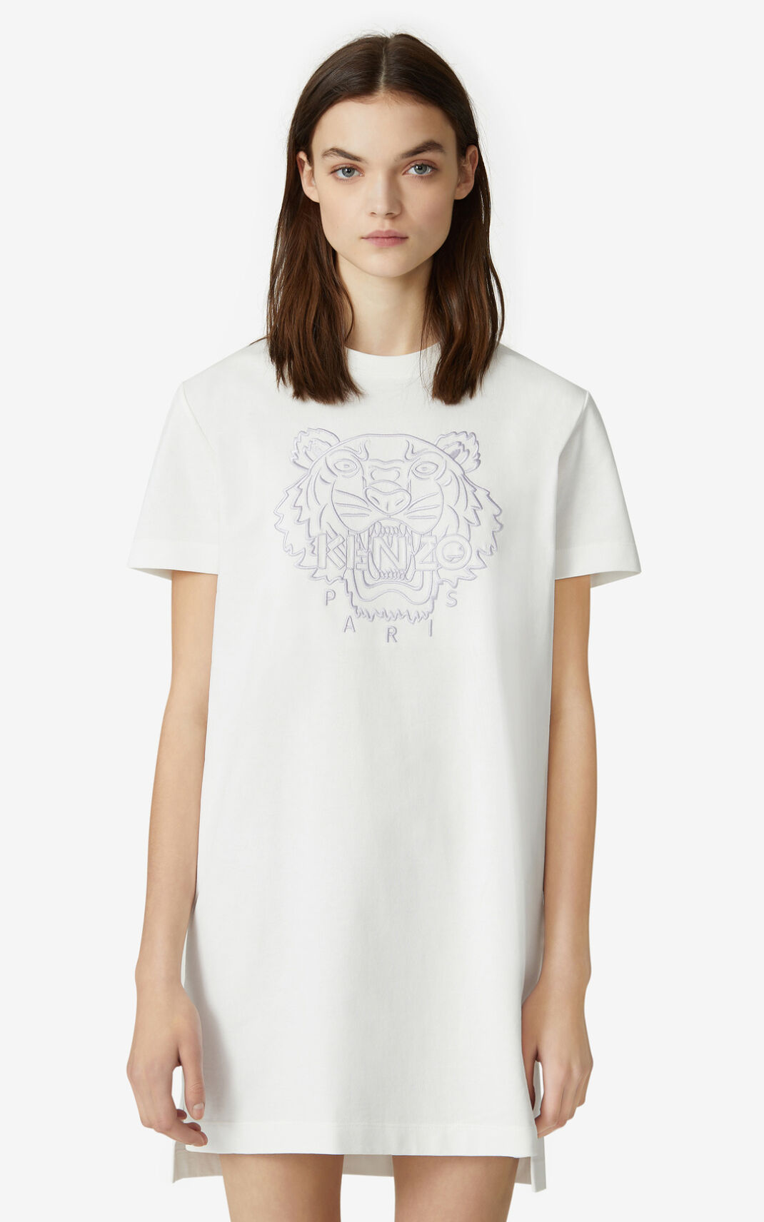 Kenzo Tiger t shirt Elbise Bayan Beyaz | 3875-WPUGI